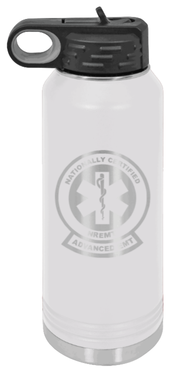 Advanced EMT - 32oz Water Bottle Laser Engraved- White