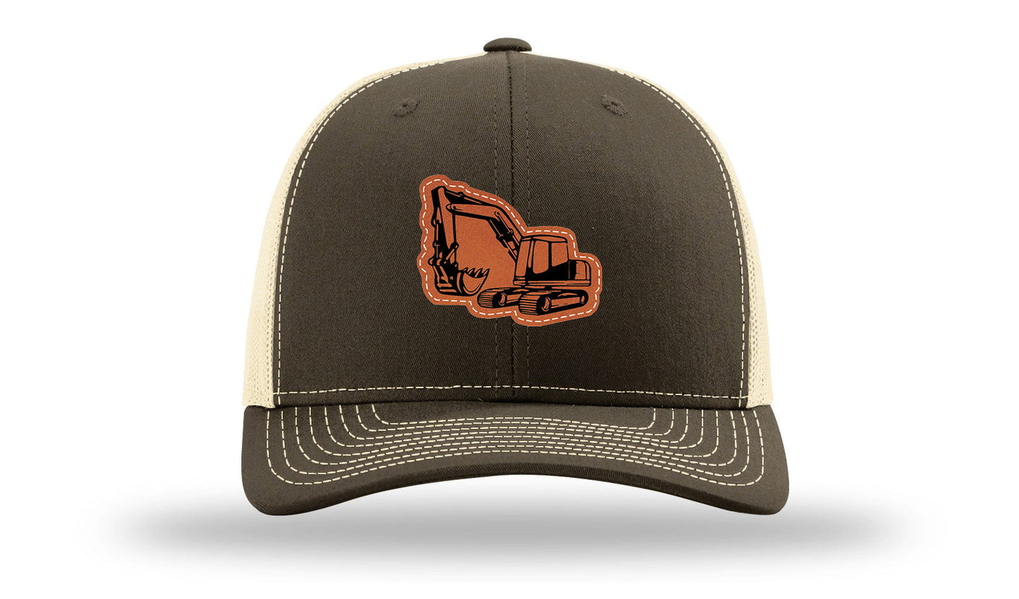 Excavator Leather Patch Richardson 112 Hat