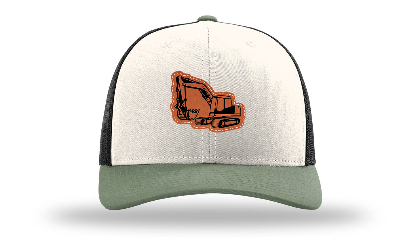 Excavator Leather Patch Richardson 112 Hat