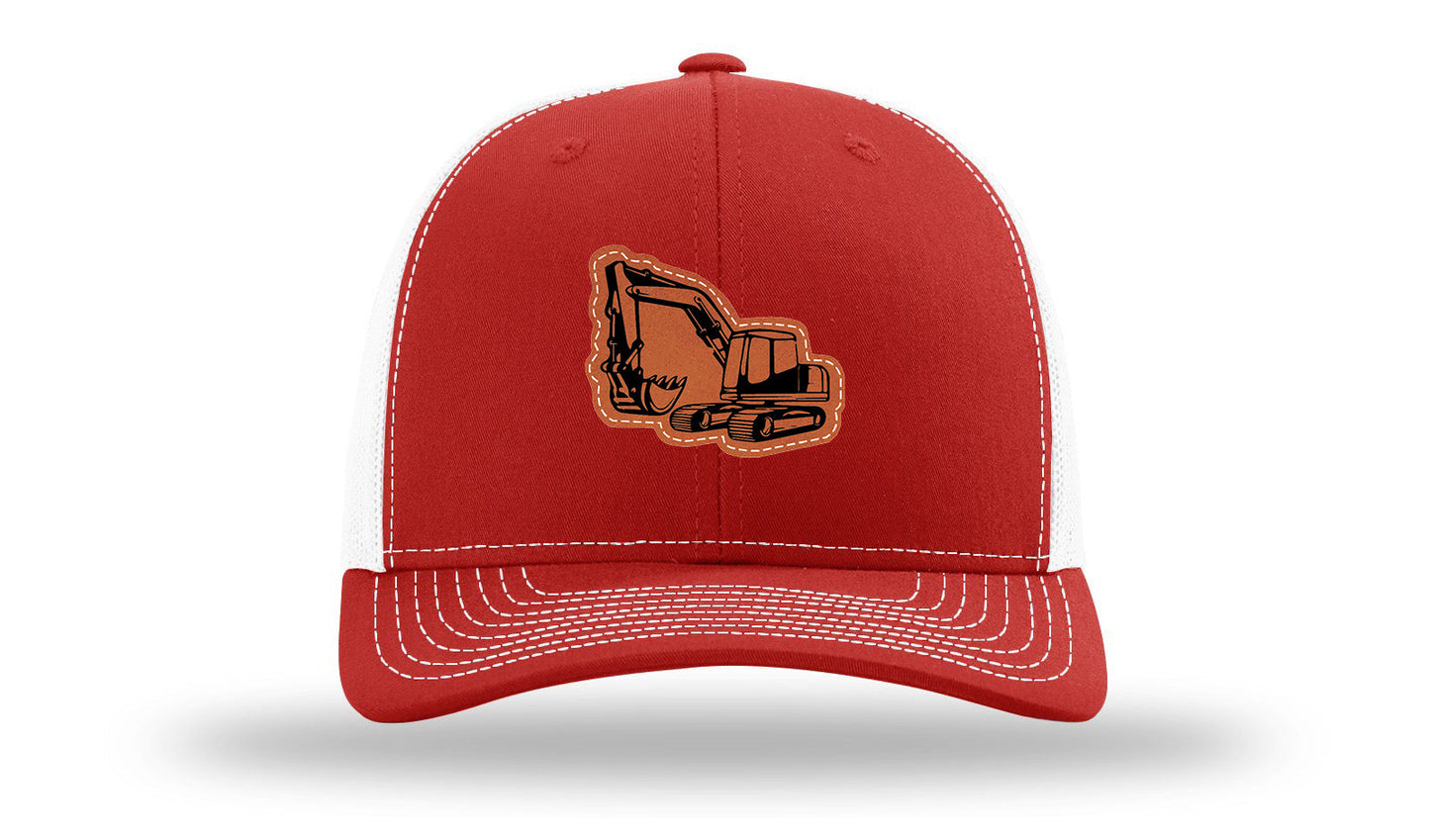 Excavator Leather Patch Richardson 112 Hat
