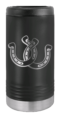 Horseshoes Laser Engraved Slim Can Insulated Koosie