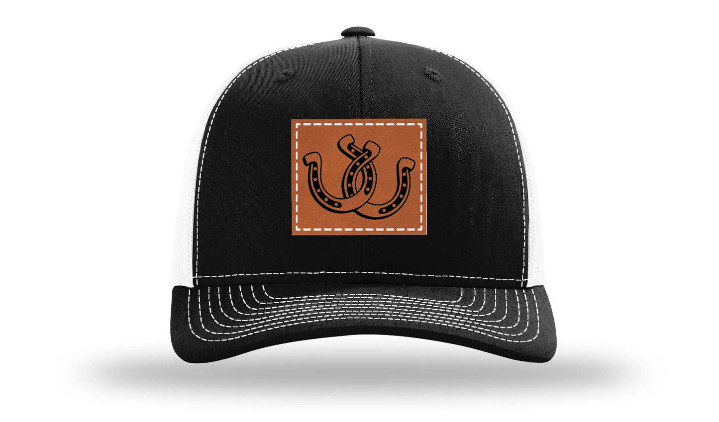 Horseshoes Leather Patch Richardson 112 Hat