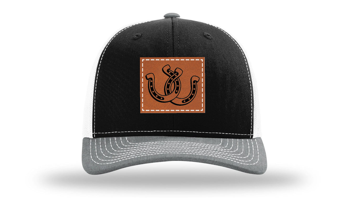 Horseshoes Leather Patch Richardson 112 Hat