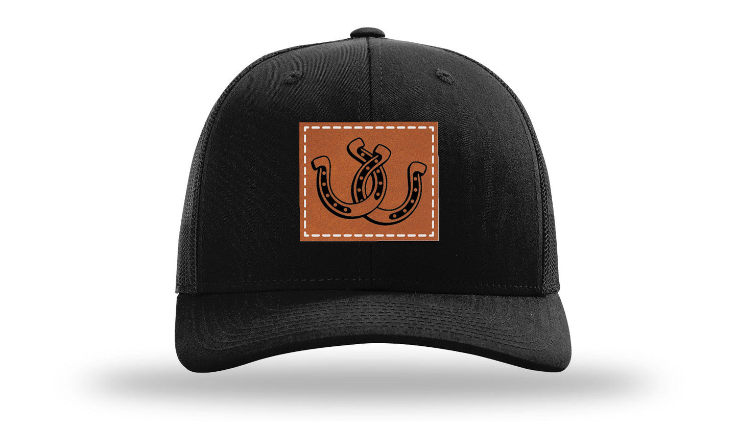 Horseshoes Leather Patch Richardson 112 Hat