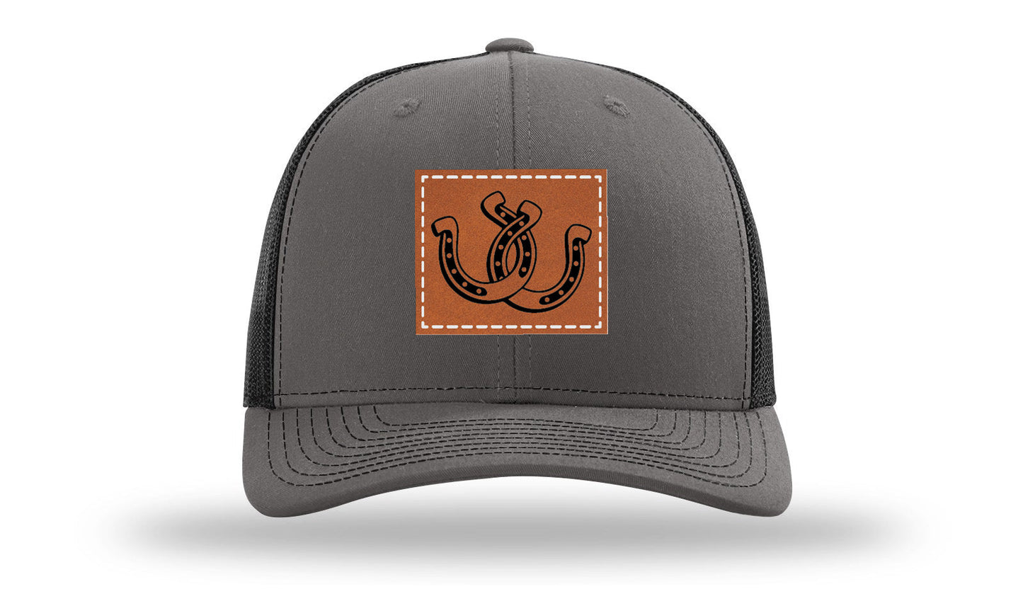 Horseshoes Leather Patch Richardson 112 Hat