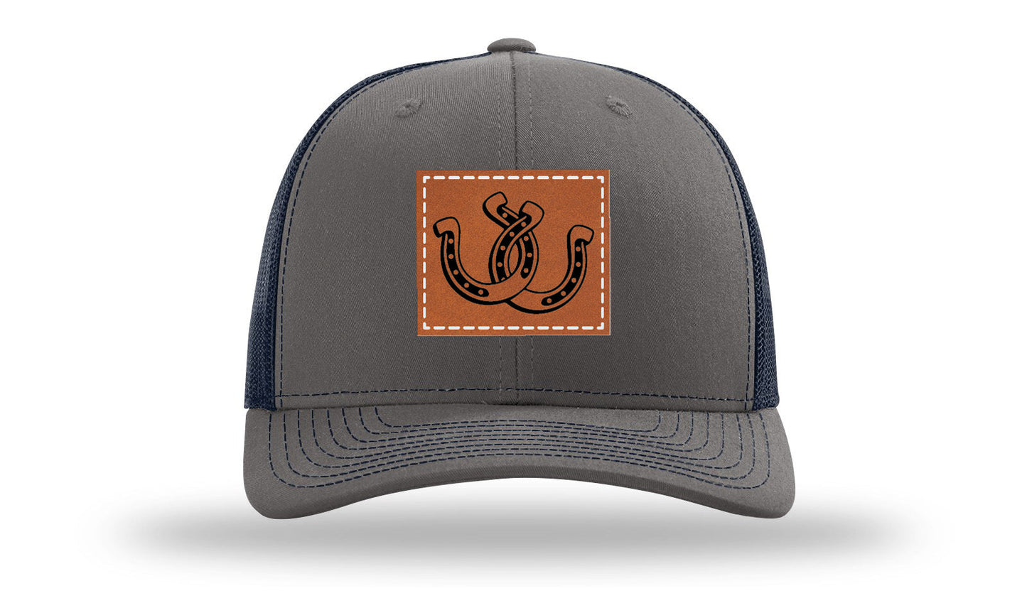 Horseshoes Leather Patch Richardson 112 Hat