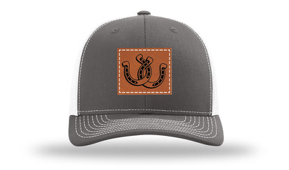 Horseshoes Leather Patch Richardson 112 Hat