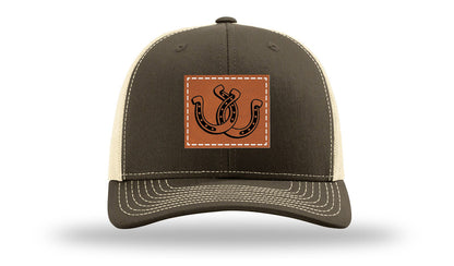 Horseshoes Leather Patch Richardson 112 Hat