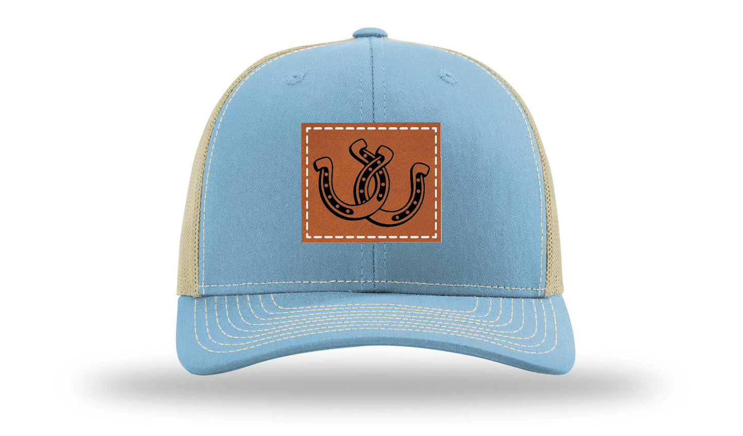Horseshoes Leather Patch Richardson 112 Hat
