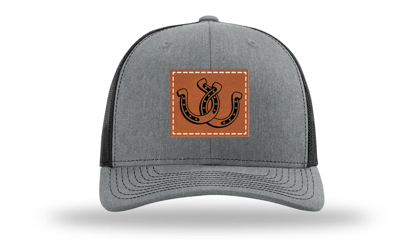 Horseshoes Leather Patch Richardson 112 Hat