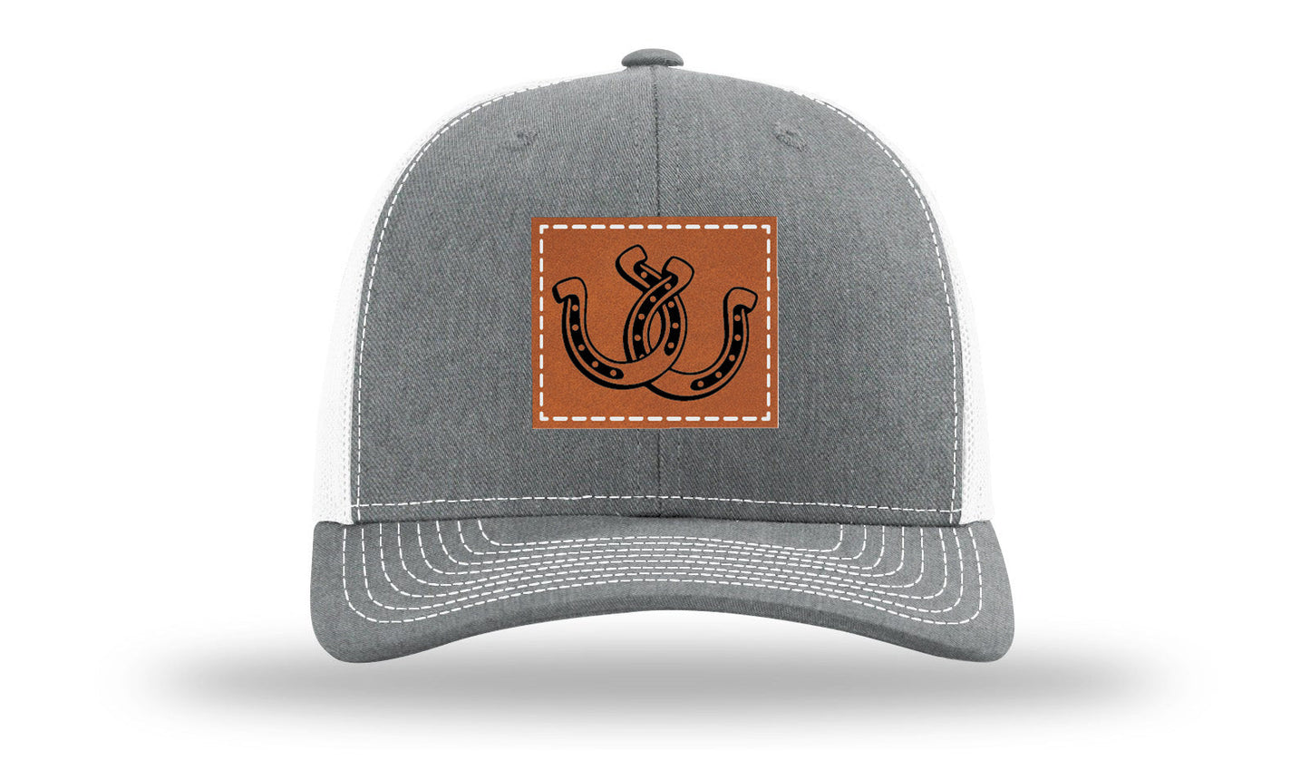 Horseshoes Leather Patch Richardson 112 Hat