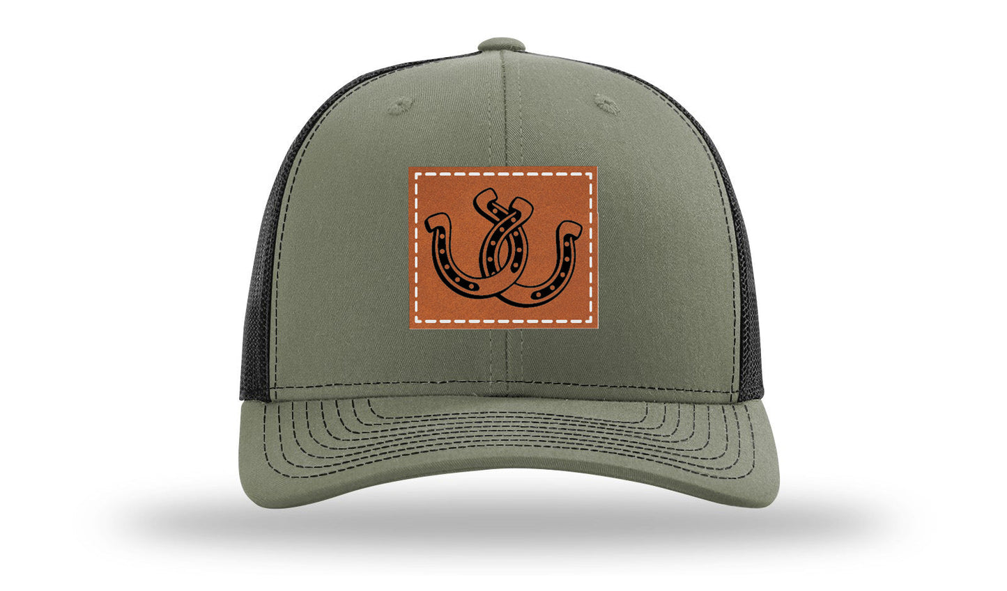 Horseshoes Leather Patch Richardson 112 Hat