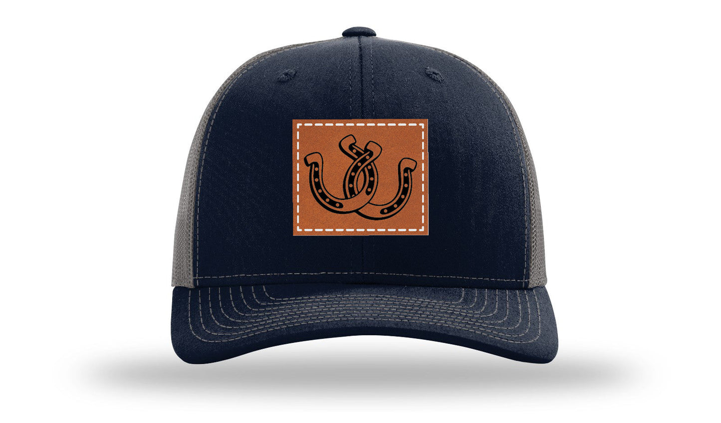 Horseshoes Leather Patch Richardson 112 Hat