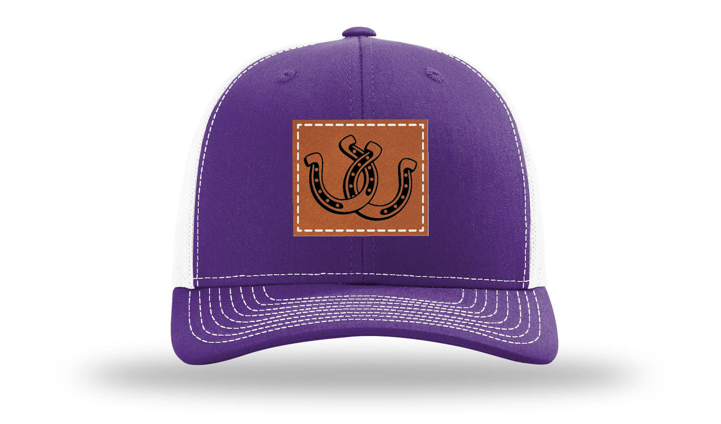 Horseshoes Leather Patch Richardson 112 Hat