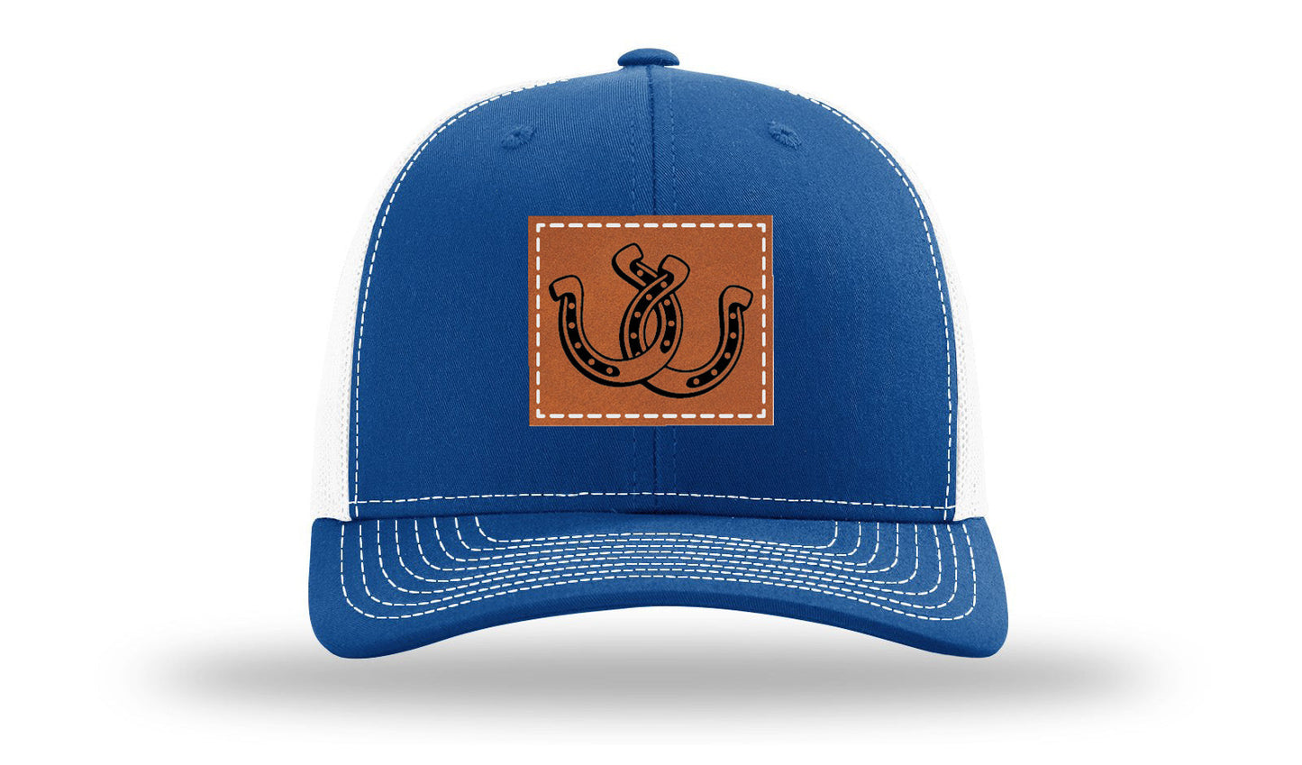 Horseshoes Leather Patch Richardson 112 Hat
