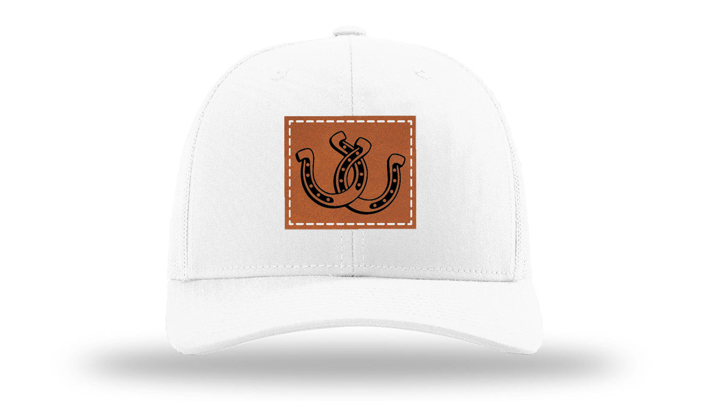 Horseshoes Leather Patch Richardson 112 Hat