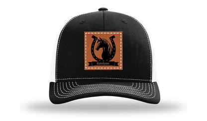 Horseshoe Banner Leather Patch Richardson 112 Hat