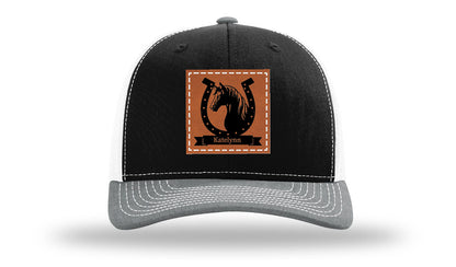 Horseshoe Banner Leather Patch Richardson 112 Hat