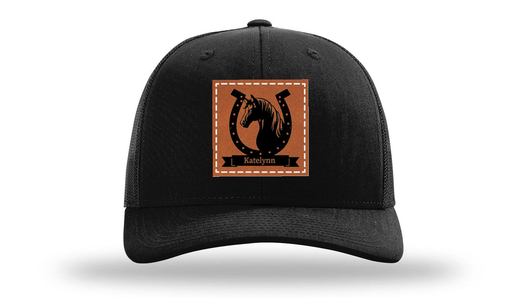 Horseshoe Banner Leather Patch Richardson 112 Hat