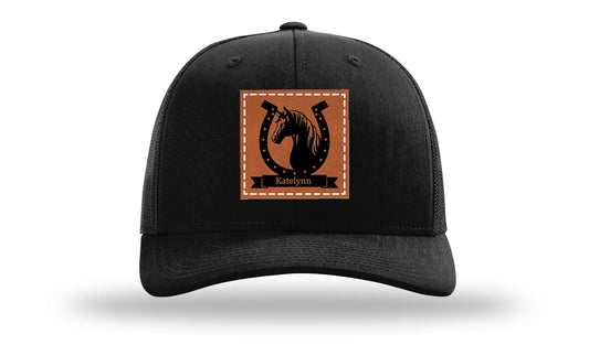 Horseshoe Banner Leather Patch Richardson 112 Hat