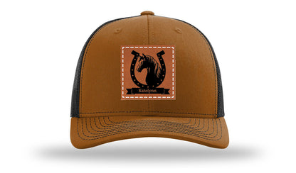 Horseshoe Banner Leather Patch Richardson 112 Hat