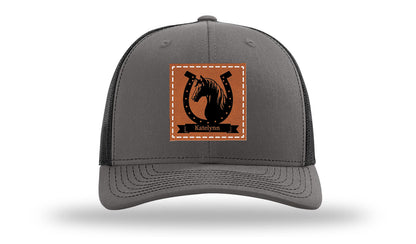 Horseshoe Banner Leather Patch Richardson 112 Hat
