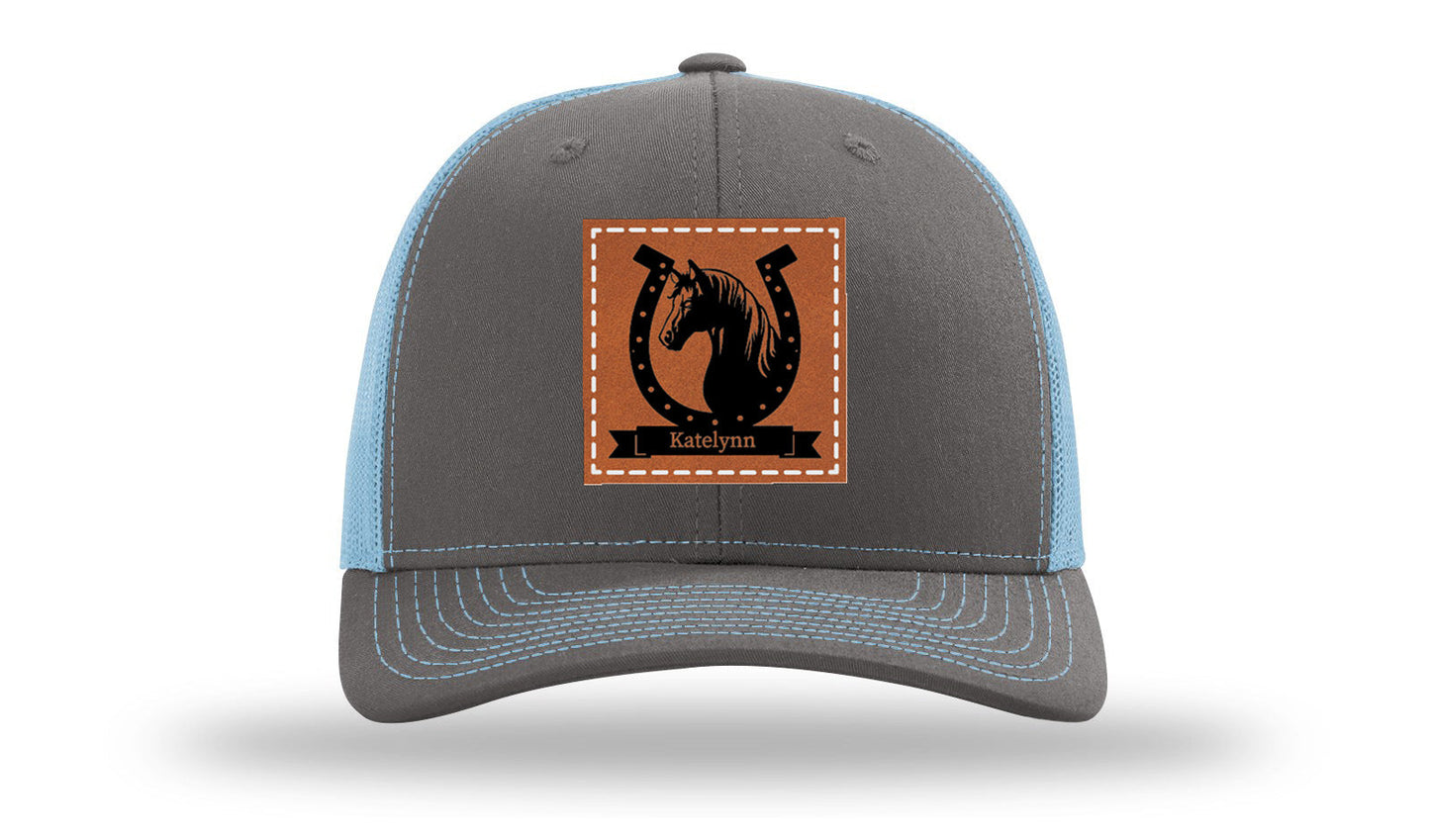 Horseshoe Banner Leather Patch Richardson 112 Hat