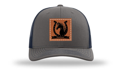 Horseshoe Banner Leather Patch Richardson 112 Hat