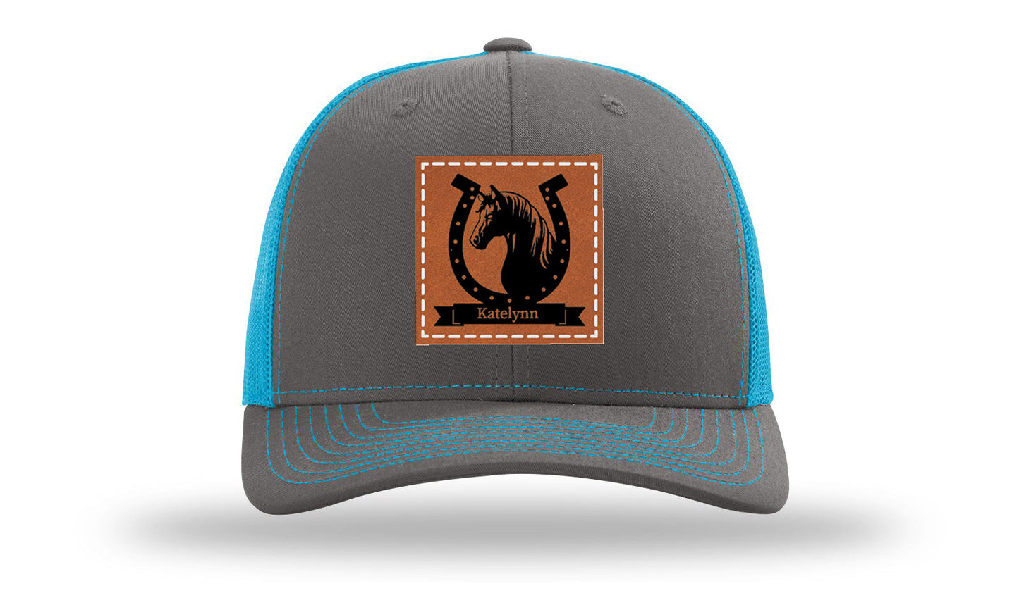 Horseshoe Banner Leather Patch Richardson 112 Hat