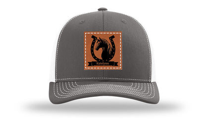 Horseshoe Banner Leather Patch Richardson 112 Hat