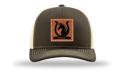 Horseshoe Banner Leather Patch Richardson 112 Hat