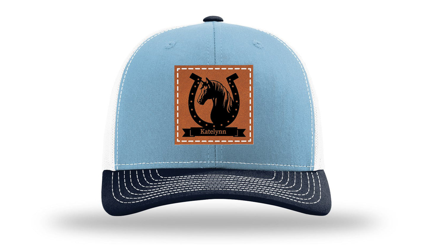 Horseshoe Banner Leather Patch Richardson 112 Hat