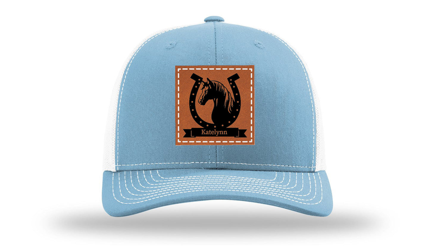Horseshoe Banner Leather Patch Richardson 112 Hat