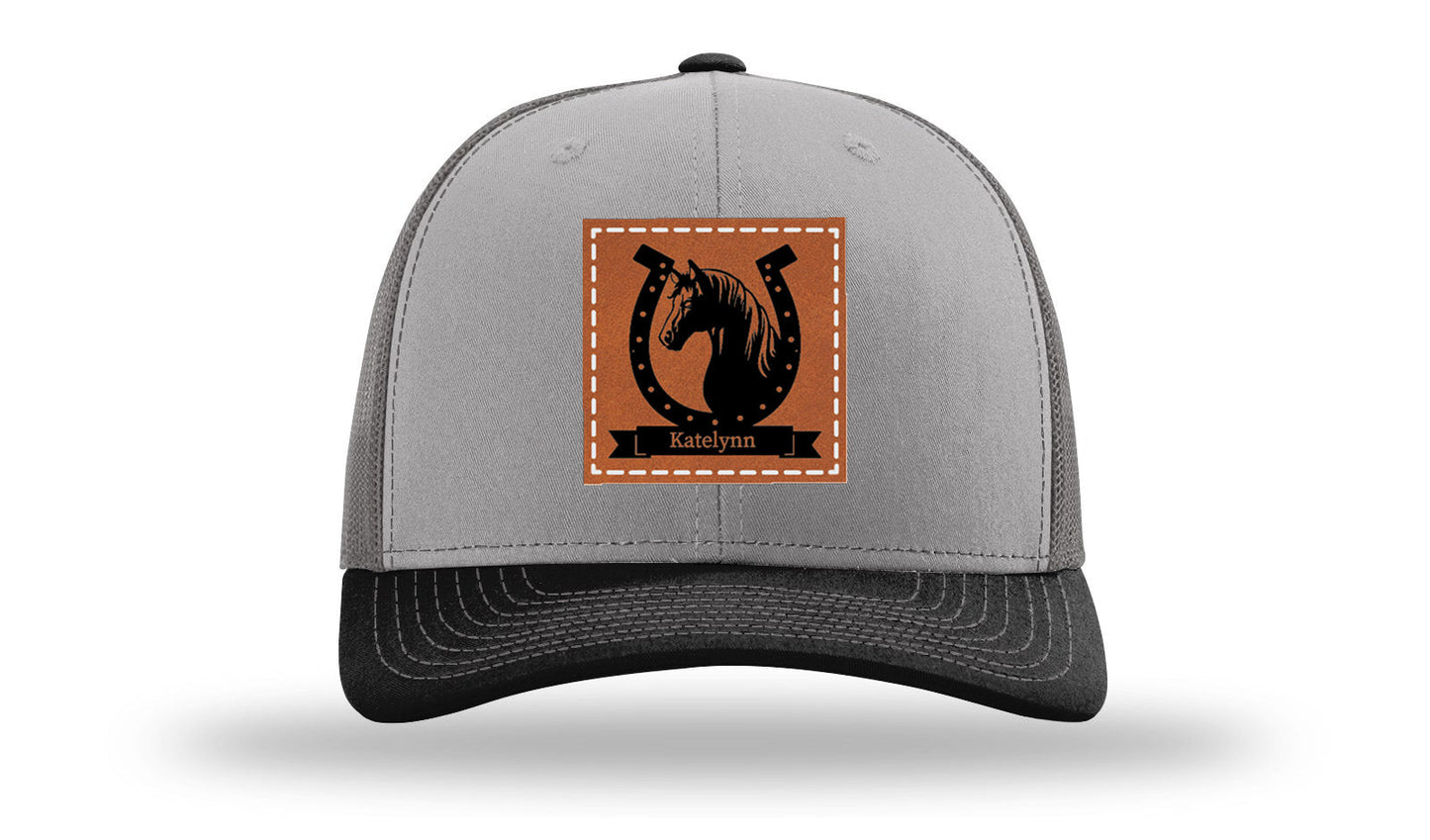 Horseshoe Banner Leather Patch Richardson 112 Hat