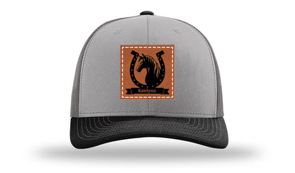 Horseshoe Banner Leather Patch Richardson 112 Hat