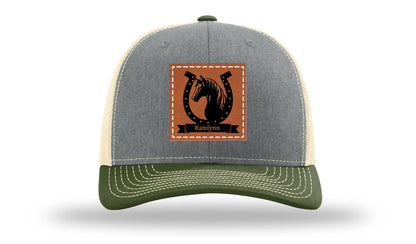 Horseshoe Banner Leather Patch Richardson 112 Hat