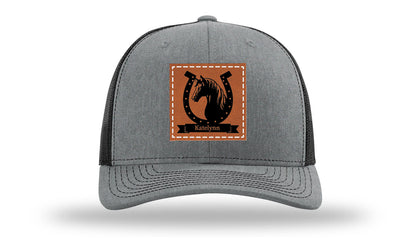 Horseshoe Banner Leather Patch Richardson 112 Hat