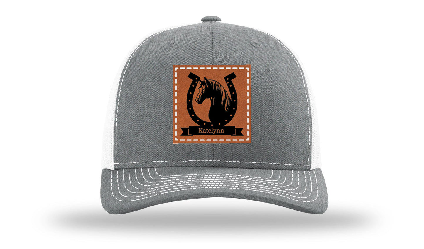 Horseshoe Banner Leather Patch Richardson 112 Hat