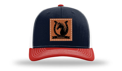 Horseshoe Banner Leather Patch Richardson 112 Hat