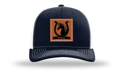 Horseshoe Banner Leather Patch Richardson 112 Hat