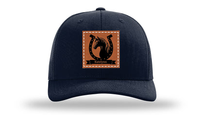 Horseshoe Banner Leather Patch Richardson 112 Hat