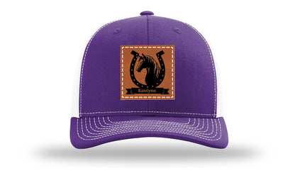Horseshoe Banner Leather Patch Richardson 112 Hat