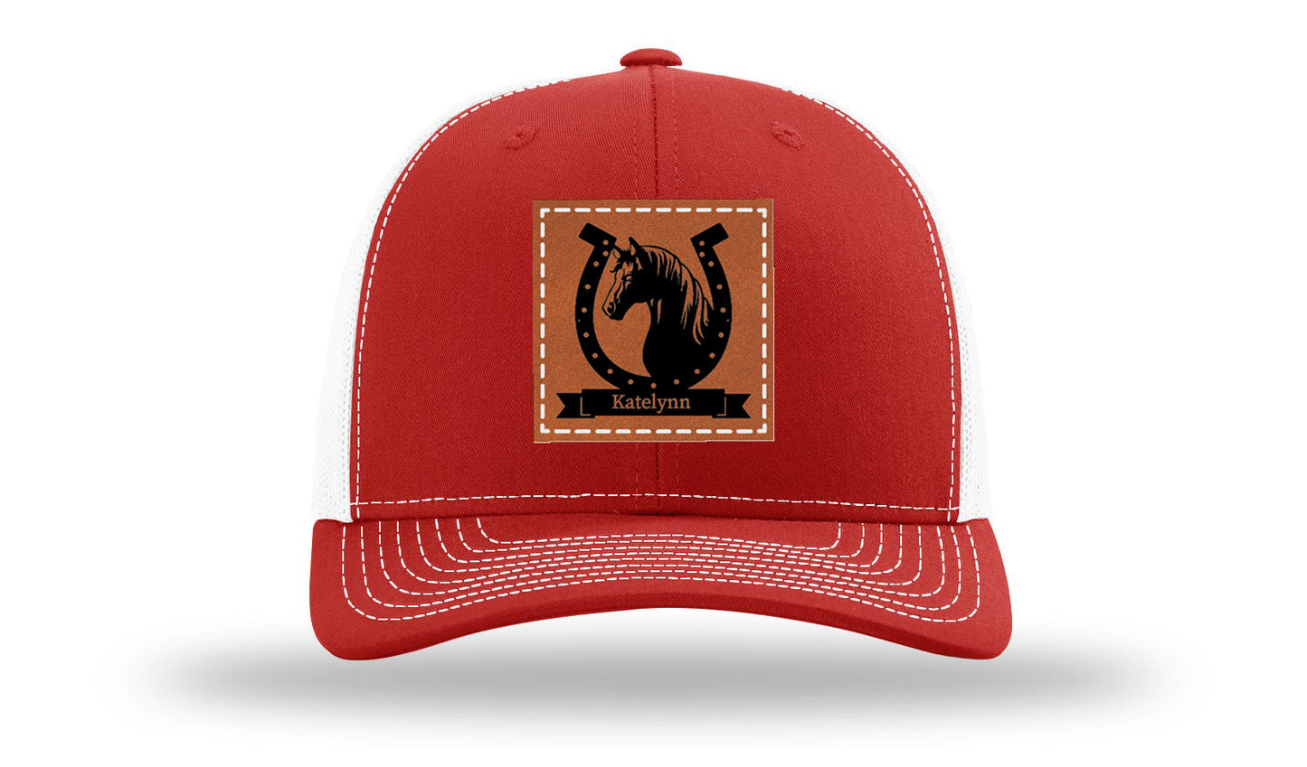 Horseshoe Banner Leather Patch Richardson 112 Hat