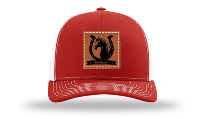 Horseshoe Banner Leather Patch Richardson 112 Hat