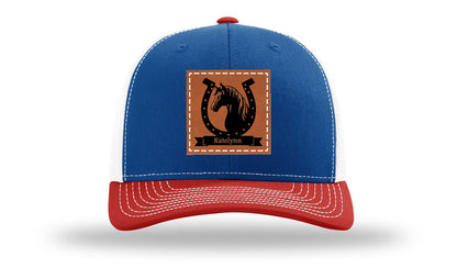 Horseshoe Banner Leather Patch Richardson 112 Hat