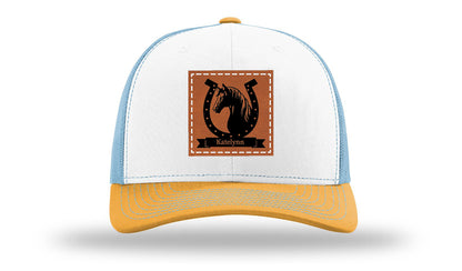 Horseshoe Banner Leather Patch Richardson 112 Hat