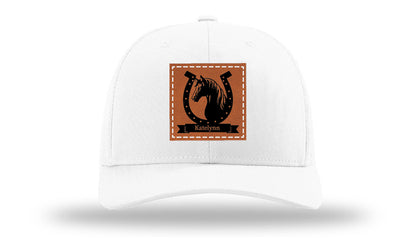 Horseshoe Banner Leather Patch Richardson 112 Hat