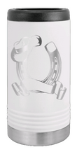 Load image into Gallery viewer, Horseshoe Name Laser Engraved Slim Can Insulated Koosie
