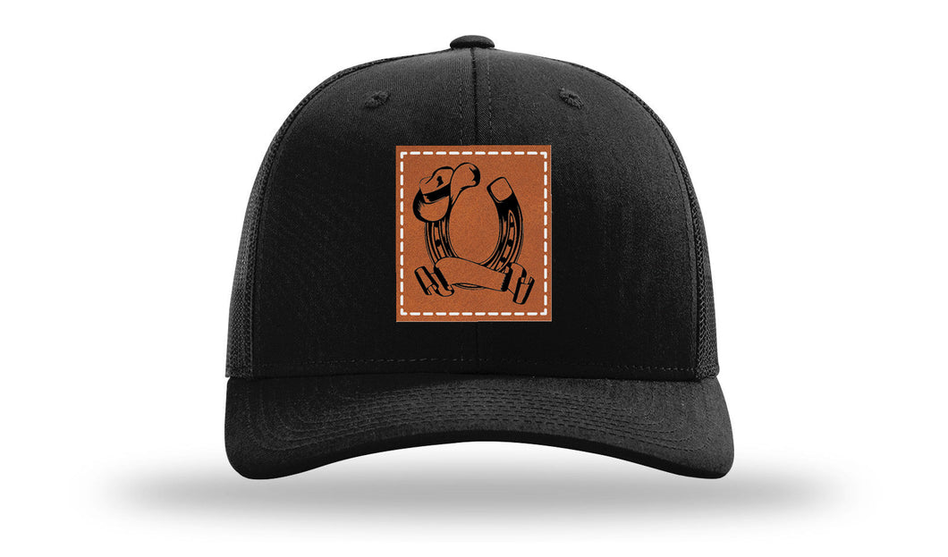 Horseshoe Name Leather Patch Richardson 112 Hat