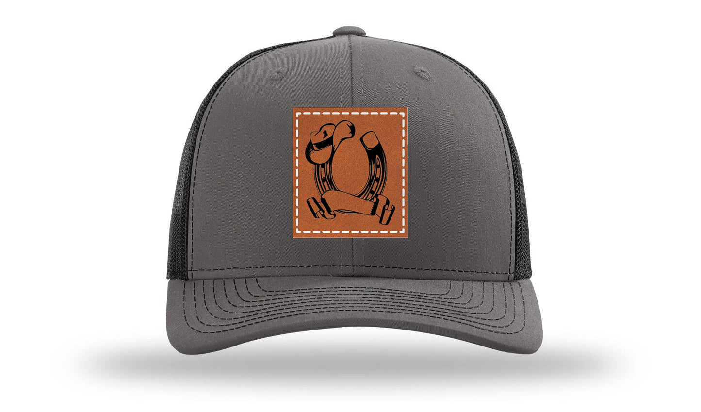 Horseshoe Name Leather Patch Richardson 112 Hat